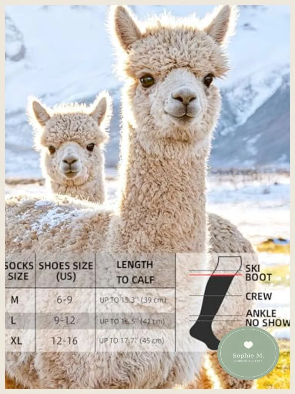 Over-The-Calf Alpaca Wool Boot Socks Thermal Winter Hiking
